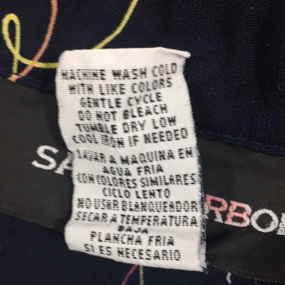 Sag Harbor Multi Colored Button Front Top Size 18 - image 8